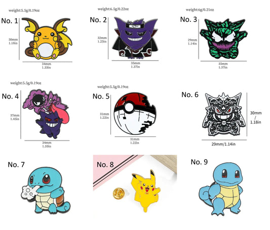 Pokémon Enamel Lapel Pin Badges - 70+ Designs To Choose - (Non Official)