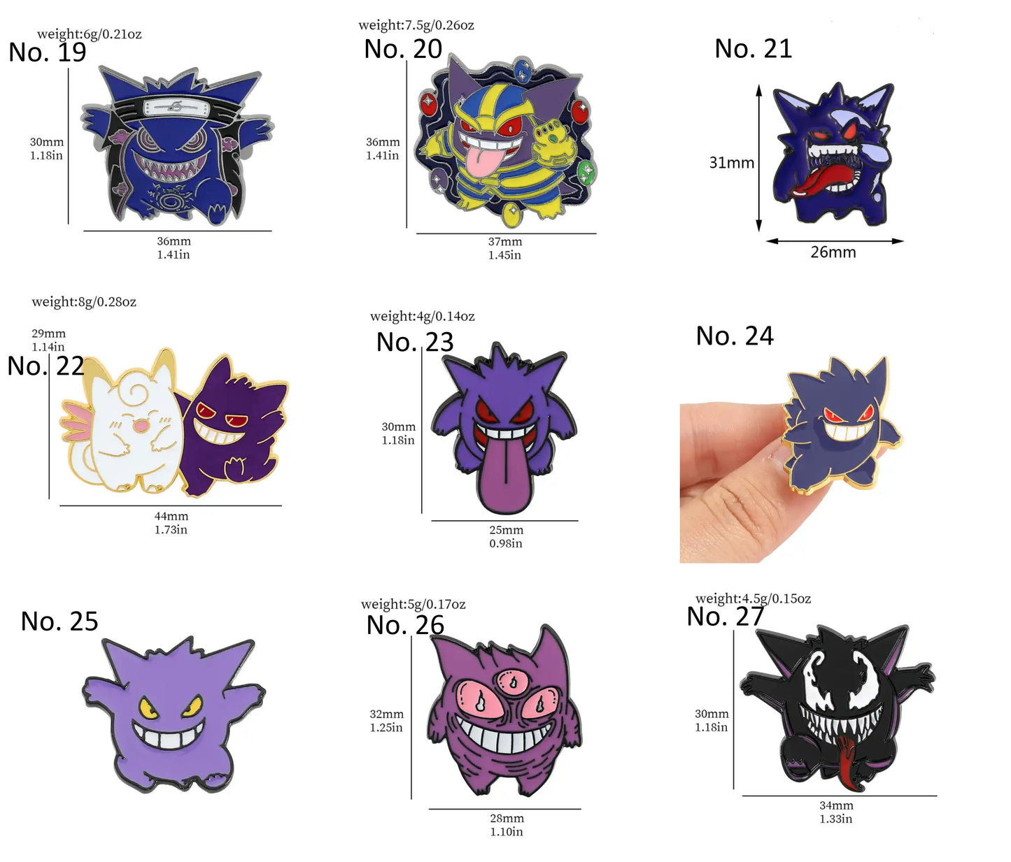Pokémon Enamel Lapel Pin Badges - 70+ Designs To Choose - (Non Official)